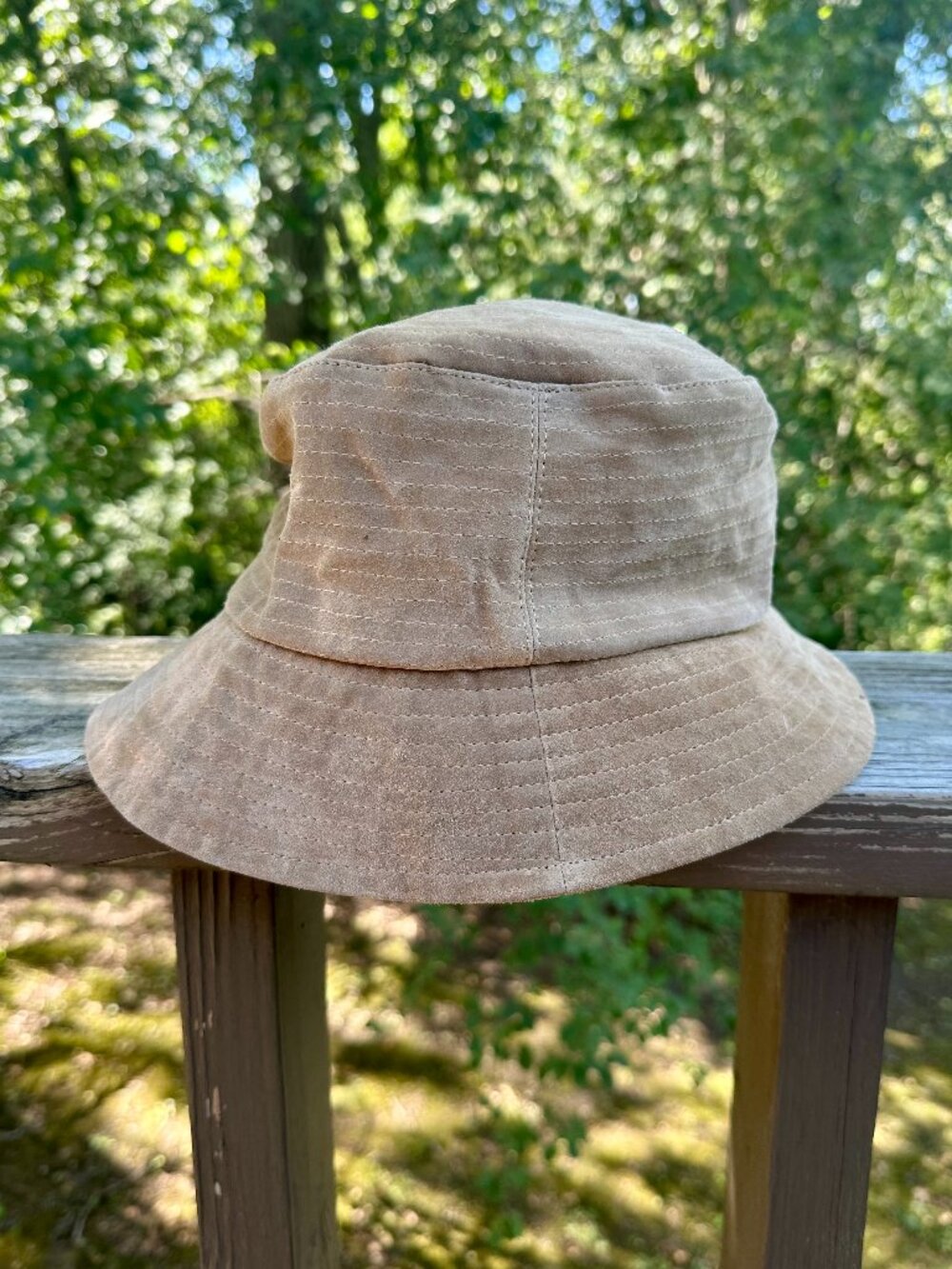 Liz Claiborne Tan Suede Bucket Hat